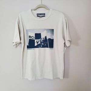 Reese Cooper Cream Graphic T-Shirt Medium NWT